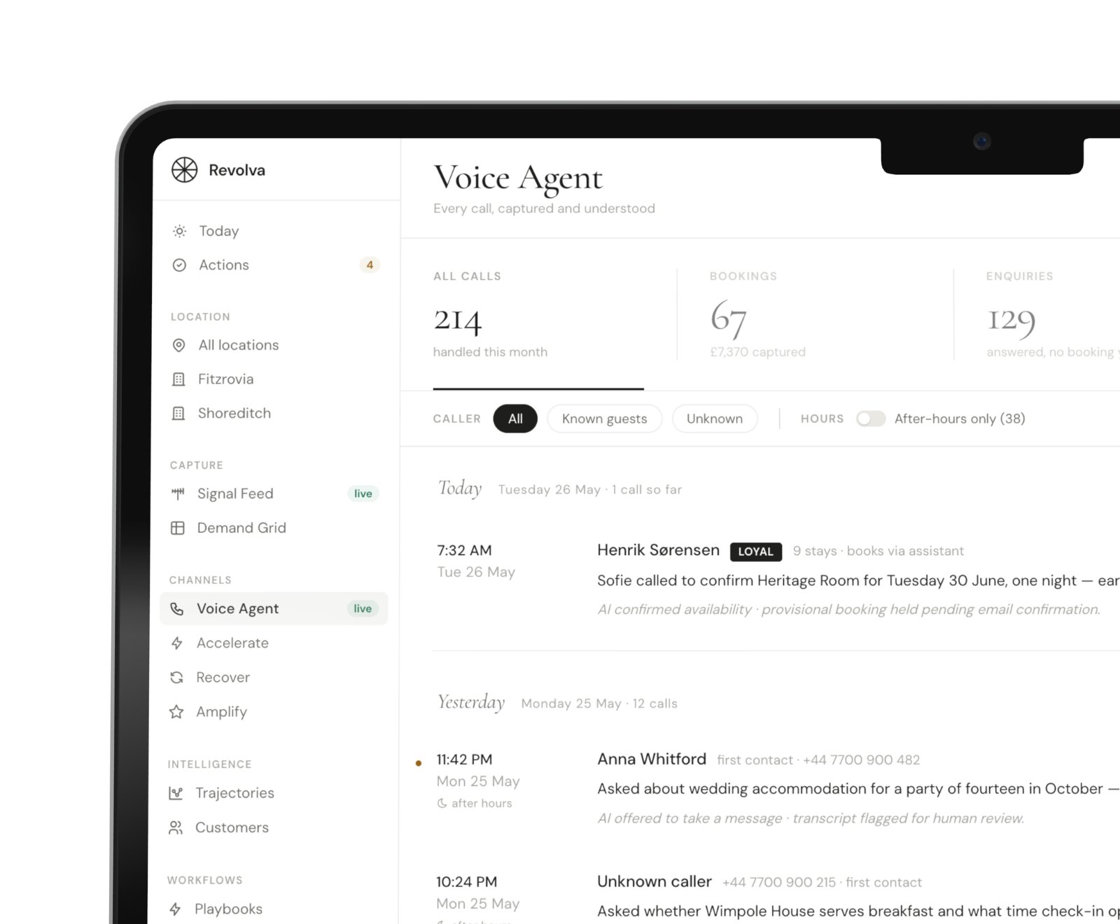 Voice Agent — capture layer feeding the wider system